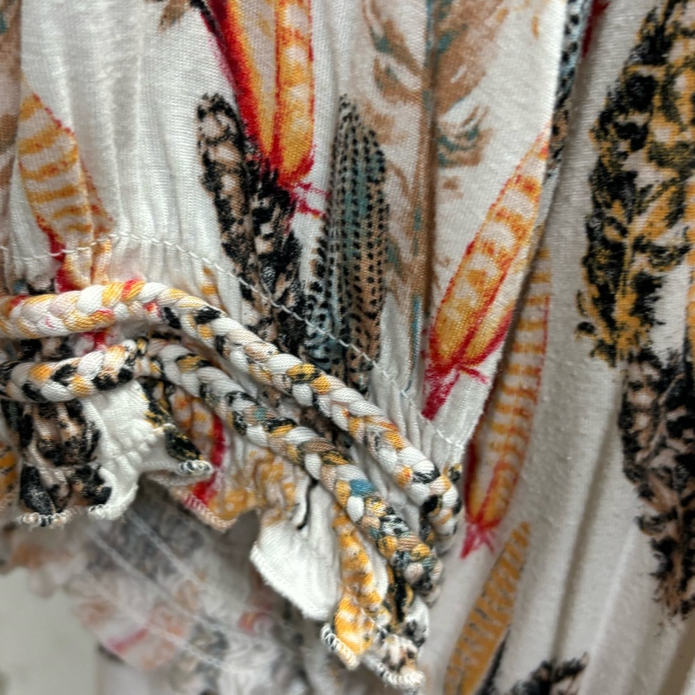 American Rag Plus Size Feather Print Top - Picture 4 of 10